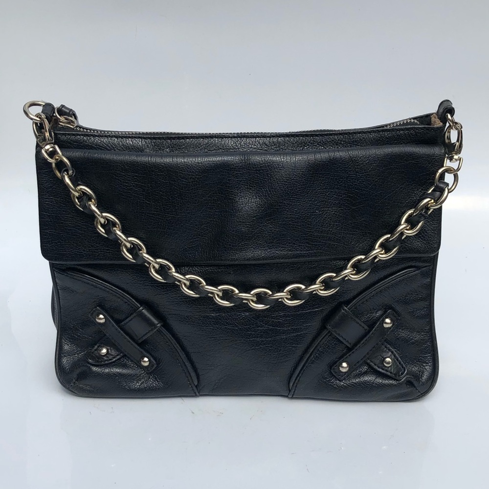 Charles David Leather Bag with Chain Detail